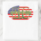 American Pride Rogers Trucking Company Ovale Sticker (Tas)