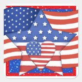 American Pride - SRF Vierkante Sticker (Voorkant)