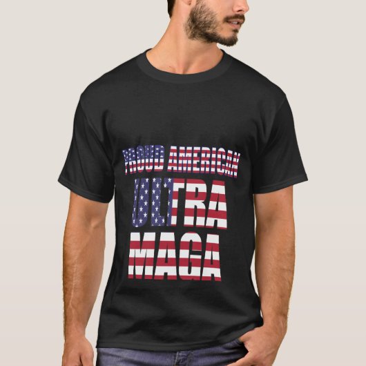 AMERICAN PRIDE Ultra MAGA Trump Supporter ⛳ Geweld T-shirt (Voorkant)