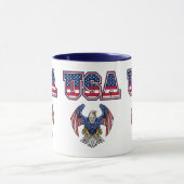 American Pride USA Shield Custom Two-Tone Coffee Mok (Midden)
