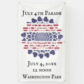 American Psychedelic Patriotic Hearts Tie Dye Spandoek (Verticaal)