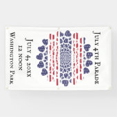 American Psychedelic Patriotic Hearts Tie Dye Spandoek (Horizontaal)