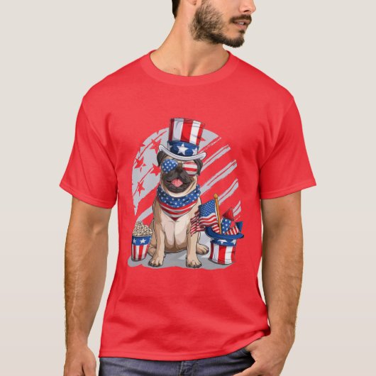American Pug T-shirt (Voorkant)