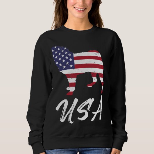 American Pug USA Flag TShirt voor Pug Lovers Essen (Voorkant)