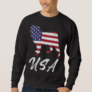 American Pug USA Flag TShirt voor Pug Lovers Essen