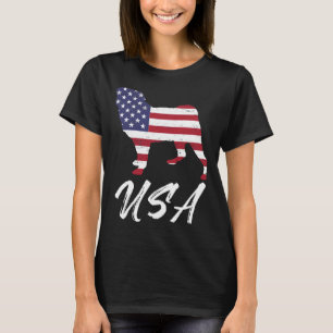 American Pug USA Flag TShirt voor Pug Lovers Essen