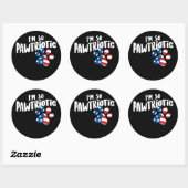 American Puppy Paw Ik ben zo patriottisch Ronde Sticker (Vel)