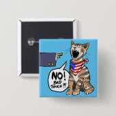 American Puss-Puss Vierkante Button 5,1 Cm (Voorkant /achterkant)