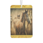 American Quarter Horse met een gouden folieontwerp Luchtverfrisser (Achterkant)