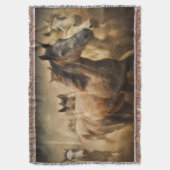 American Quarter Horses gaan samen op pad Deken (Voorkant Verticaal)