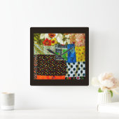 American Quilt Design Vierkante Klok (Huis)