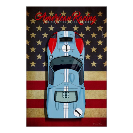 American Racing GT40 No.1 Perfect Poster (Voorkant)