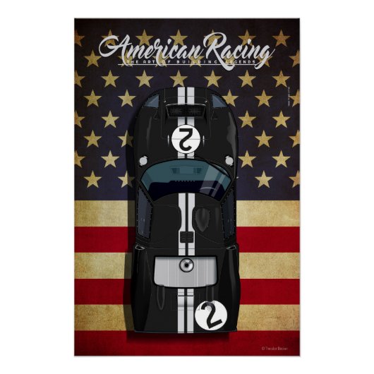 American Racing GT40 No.2 Perfect Poster (Voorkant)