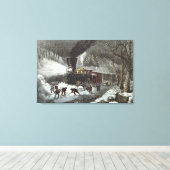 American Railroad Scene, 1871 Canvas Afdruk (Insitu (Houten vloer))