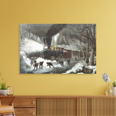 American Railroad Scene, 1871 Canvas Afdruk (Insitu (Woonkamer))