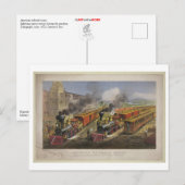 American Railroad Scene, 1874, Currier & Ives Briefkaart (Voorkant / Achterkant)