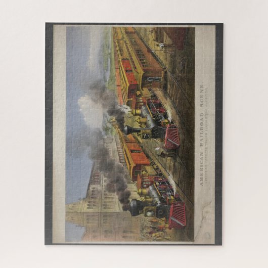 American Railroad Scene Legpuzzel (Verticaal)
