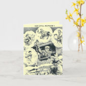 American Railroad Train Engineer Note Kaart (Gele Bloem)