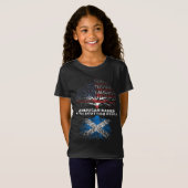 American Raised met Scottish Roots Scotland T-shirt (Voorkant volledig)