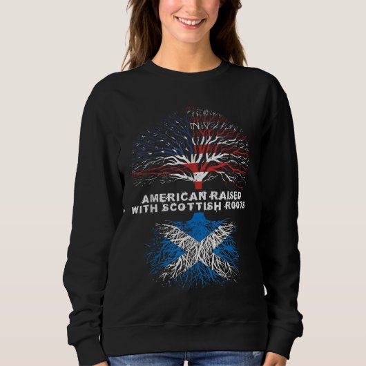 American Raised met Scottish Roots Scotland Trui (Voorkant)