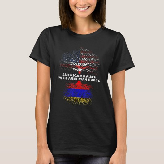 American Raised with Armenian Roots Armenia T-shirt (Voorkant)