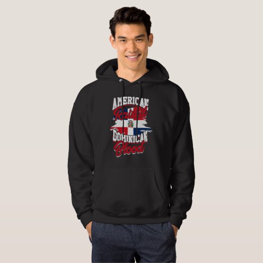 American raised with dominican roots  Dominican Pr Hoodie (Voorkant volledig)