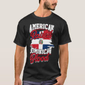 American raised with dominican roots  Dominican Pr T-shirt (Voorkant)
