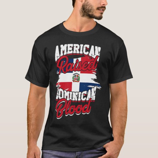 American raised with dominican roots Dominican Pr T-shirt (Voorkant)