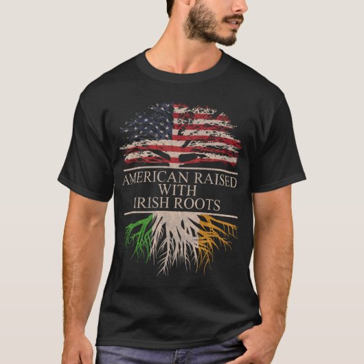 American Raised with Irish Roots T-shirt (Voorkant)