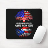 American Raised With Puerto Rican Roots Usa Flag P Muismat (Met muis)
