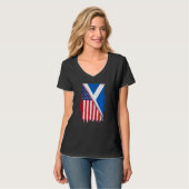 American Raised With Scottish Roots With Scotland  T-shirt (Voorkant volledig)
