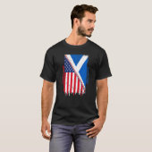American Raised With Scottish Roots With Scotland  T-shirt (Voorkant volledig)