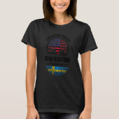 American Raised With Swedish Roots Sweden Swedish  T-shirt (Voorkant)