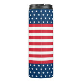 American Red White Blue Custom Monogram Initiaal Thermosbeker (Achterkant)