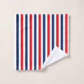 American Red White Blue Striped Bad Handdoek (Wasdoekje)