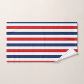 American Red White Blue Striped Bad Handdoek (Handdoek)