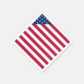 American Red White Stripes Stars Flag Paper Napkin Servetten (Hoek)