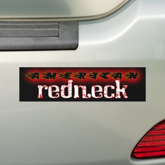 American Rednek Bumpersticker (Op auto)
