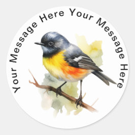 American Redstart Ronde Sticker