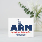 American Refounders Movement (ARM) Briefkaart (Staand voorkant)