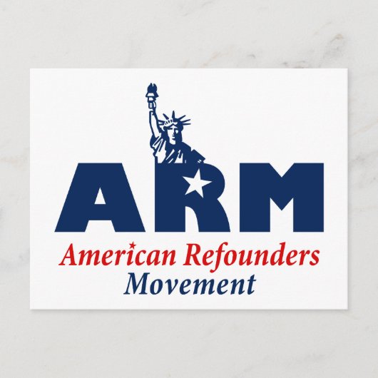 American Refounders Movement (ARM) Briefkaart (Voorkant)