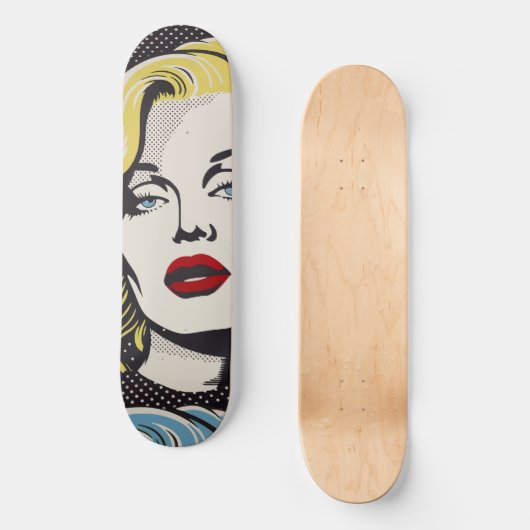 American Retro Pop Art Diva Persoonlijk Skateboard (Voorkant)