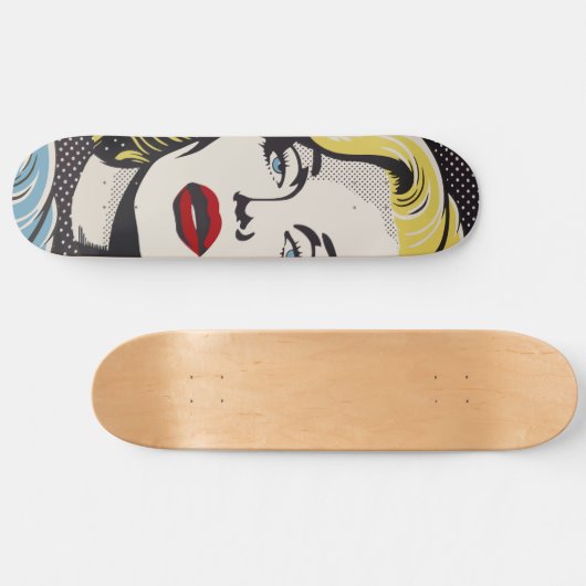 American Retro Pop Art Diva Persoonlijk Skateboard (Horizontaal)