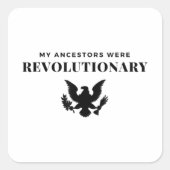 American Revolution Vierkante Sticker (Voorkant)