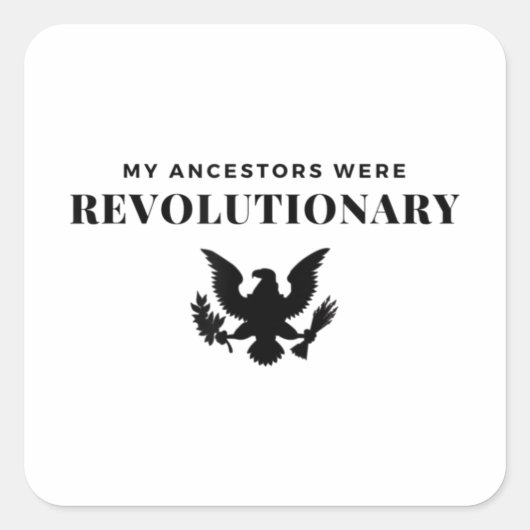 American Revolution Vierkante Sticker (Voorkant)