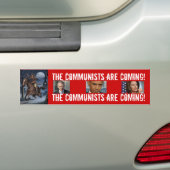 American RevolutionPaulRevere, DE COMMUNISTS AR... Bumpersticker (Op auto)