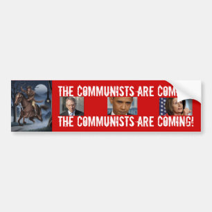 American RevolutionPaulRevere, DE COMMUNISTS AR... Bumpersticker