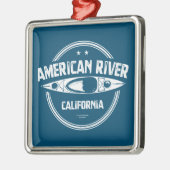 American River California Kayaking Metalen Ornament (Links)