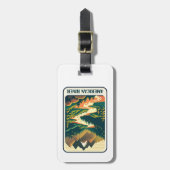 American River California kleuren Bagagelabel (Voorkant verticaal)