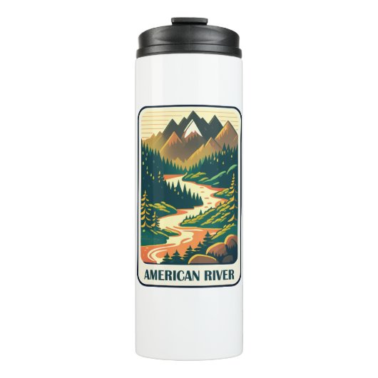 American River California kleuren Thermosbeker (Voorkant)